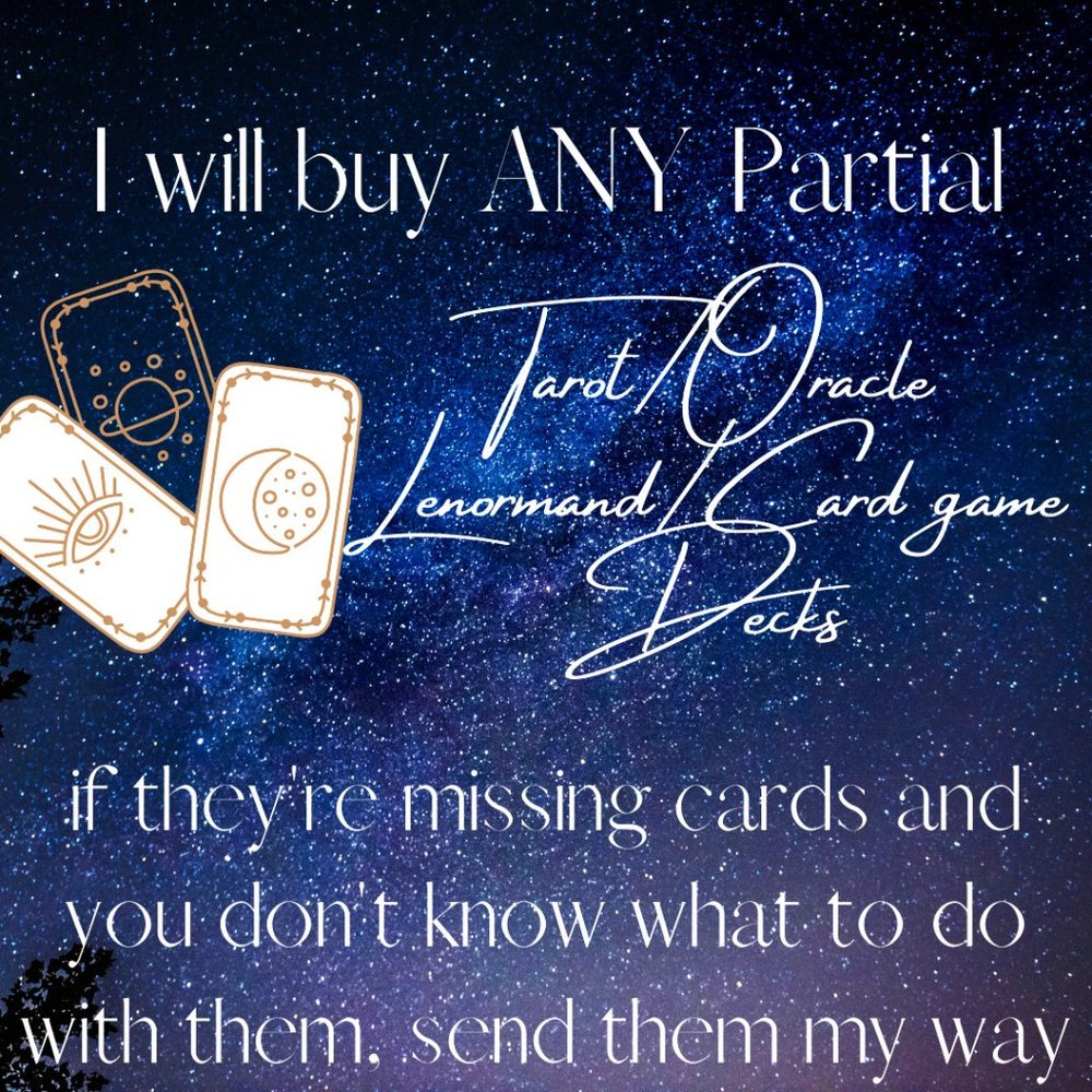 BUYING partial card decks